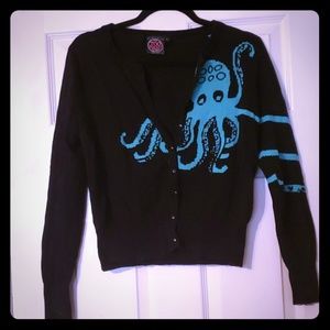 Too Fast Octopus Cardigan - L